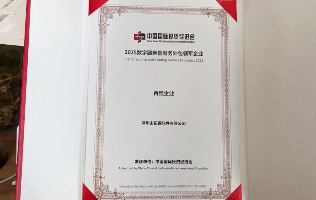 拓保三获“数字服务暨服务外包百强企业”！受邀亮相第十四届服博会 - 图 2